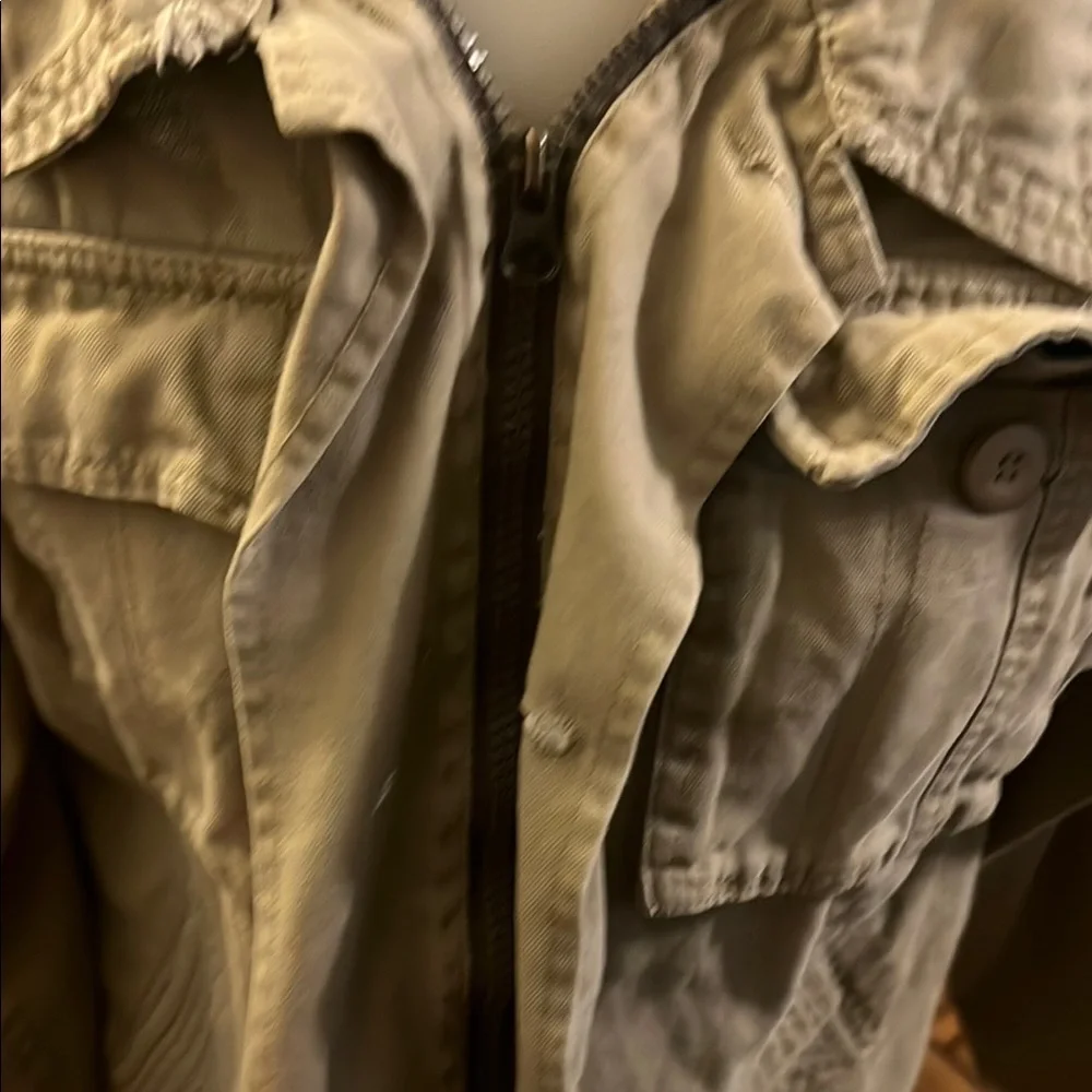Arizona Jean Company Tan Jean Jacket Relaxed Fit
